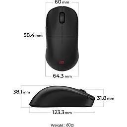 Миша Zowie U2-DW Black (9H.N4PBE.A2E) [143170] - мініатюра 8