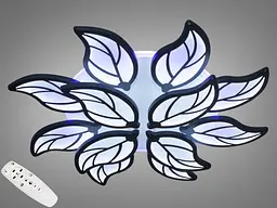 Унікальна LED-люстра з димером та підсвічуванням, потужністю 180 Вт, чорно