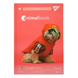 Блокнот Yes Animalbook А5, 64 аркуші, в лінійку (152048)