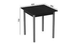 Стіл кухонний Ferrum-decor Дієго 75x90x90 Сірий ДСП Сосна Кембра 16мм (FRD-105720) - мініатюра 3