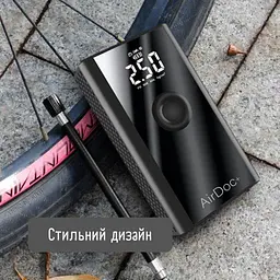Насос електричний для велосипеда Portable wirless Air pump Міні насос AirDoc - мініатюра 4