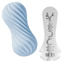 Мастурбатор Tenga Flex Bubbly блакитний - мініатюра 2