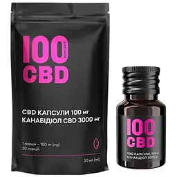 Канабідіол 100%CBD 3000 мг CBD 30 капсул по 100 мг CBD - мініатюра 2