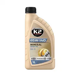 Трансмісійне масло K2 Mineral Gear Oil 85W-140 GL5 1л(O5521E)
