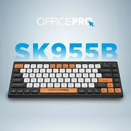 Клавіатура OfficePro (SK955B) Wireless/Bluetooth Black (SK955B) - мініатюра 8