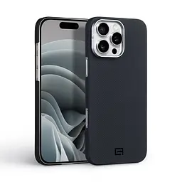 Чехол ArmorStandart BlackIcon Aramid Plain MagCase для Apple iPhone 16 Pro Max Black (ARM90170) - мініатюра 2