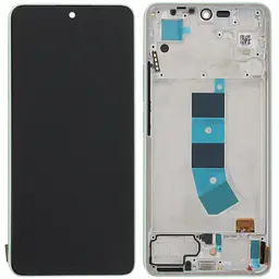 Дисплей Xiaomi Redmi Note 13 4G чорний, OLED, з рамкою зеленого кольору, Mint Green