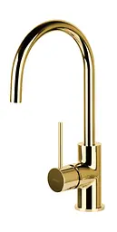 Змішувач для кухні Corsan Lugo gold з рухомим носиком CMB7522GL Золотий - мініатюра 2