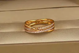 Кільце Xuping Jewelry Лінії долі р 20 золотисте