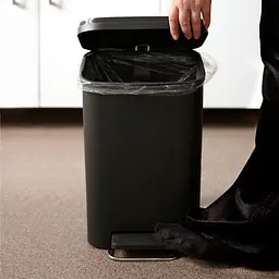 Відро для сміття MBM My Home з кришкою та педаллю 12 л антрацит (BIN-13 12L ANTHRACITE) - мініатюра 9