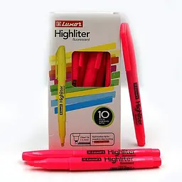 Текстовиділювач Luxor Highliters рожевий тонкий 1-3.5 мм 10 шт в уп