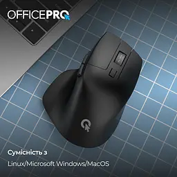 Миша OfficePro M395B Silent Click Ergonomic Wireless Black [144321] - мініатюра 14