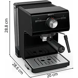 Кавоварка Krups Authentic C50 ріжкова з ручним капучинатором 2 л чорна (XP381810) - мініатюра 4