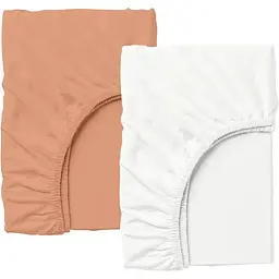 Набір простирадл на резинці Cosas WHITE/TERRAKOT 140х200х20 см (Set_White_Terrakot_140x200_2)
