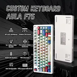 Клавіатура Aula F75 Gasket Reaper Hot-Swap PBT 2.4G Wireless/BT EN/UA Comic (6978080501578) - мініатюра 7