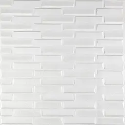 3D панель Sticker Wall самоклеюча кладка 770х700х5мм Біла 031 SW-00000167