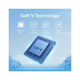Зарядний пристрій Vention 1xUSB-C PD 70 Вт + 1xUSB QC 3.0 22.5 Вт GaN прозоро-сірий (FCGH0-EU) - мініатюра 5