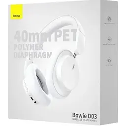 Бездротові навушники Baseus Bowie D03 стерео білі (NGTD030102) - мініатюра 7