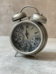 Настільний годинник J-Line сріблястий (27366) - мініатюра 2