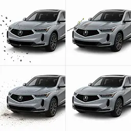 Антигравійна захисна бронеплівка за лекалами для Acura RDX TC1 facelift 2022 - передня частина авто (капот бампер крила)) - мініатюра 3
