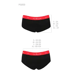 Трусики-шортики Passion PS003 PANTIES M, black - мініатюра 6
