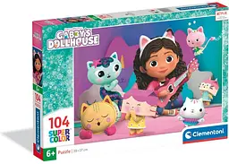 Пазл Clementoni SuperСolor: Ляльковий будиночок Габбі та друзі, DreamWorks (SuperСolor - Gabby's Dollhouse Puzzle - 104 pcs.), 104 ел. (25033)