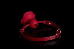 Кляп у формі троянди Zalo Upko Rose Ball Gag Red Straps (червоний) - мініатюра 2