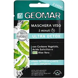 Детокс-маска Geomar для обличчя, з чорною глиною та біоалое