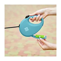 Повідець для собак WAUDOG R-leash з контейнером для пакетів L до 40 кг 5 м блакитний (26292) - мініатюра 6