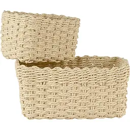 Кошик плетений МВМ My Home (MVM) TH-34 S 17х11х11 см бежевий (TH-34 S BEIGE) - мініатюра 4