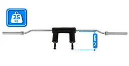 Гриф олімпійський для присідань Thunder 244/50 (SQUAT-BAR-224/50) - мініатюра 6
