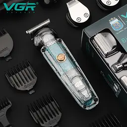 Машинка для стрижки VGR V-102 акумуляторна, для бороди та тіла, з насадками - мініатюра 5