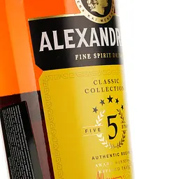 Міцний алкогольний напій Alexandrion 5 зірок, 37,5%, 0,7 л + 2 склянки - мініатюра 6