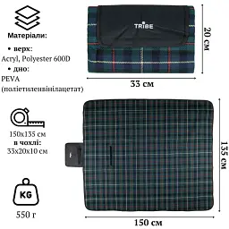 Килимок Tribe Picnic Mat multi-dark - мініатюра 4