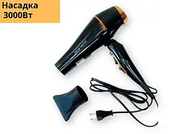 Фен для волосся Promotec PM-2311 професійний з насадкою 3000 Вт чорний (PM-2311) - мініатюра 2