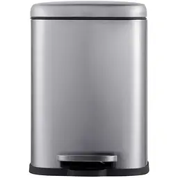 Відро для сміття з плавним закриттям прямокутне Mixxus Premium Style-TC0305 SS Color 5л нержавіюча сталь MI7060, Нержавіюча сталь
