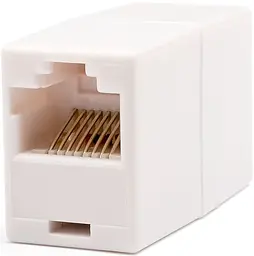 З'єднувач для патч-кордів ATcom RJ45 мама-мама white (11445)