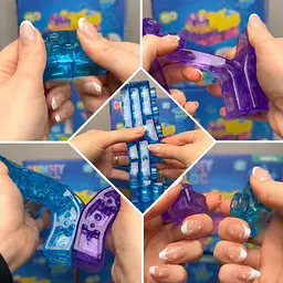 Конструктор дитячий силіконовий прозорий Magic Gummy Bloc 40 деталей - мініатюра 3