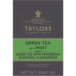 Чай зеленый Taylors of Harrogate Green Tea With Mint с мятой 20х1.5 г