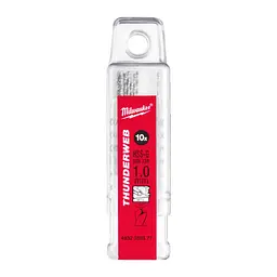 Свердло по металу THUNDERWEB HSS-G MILWAUKEE DIN338, діаметр 1,0x34х12мм, (10 шт), пластикова коробка