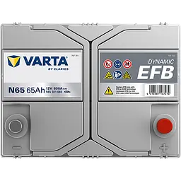 Акумулятор Varta Dynamic EFB 12В 65Аг 650А (EN) R+ (565501065) - мініатюра 5