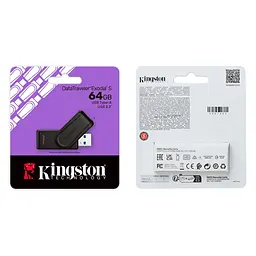 Флеш-накопичувач Kingston USB 3.2 DT Exodia S 64GB чорний - мініатюра 2