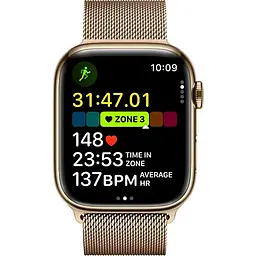 Смарт-годинник Apple Watch Series 9 GPS + Cellular 45mm Gold Stainless Steel with Gold Milanese Loop [MRMU3] [92679] - мініатюра 6