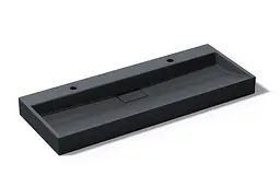 Умивальник VBI Este 120x46 см накладний/підвісний 2/O black VBI-019930 - мініатюра 3