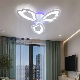 Компактна стельова LED-люстра з пультом Diasha 8166/3WH біла, 3 модулі, 50 Вт, 55 см, до 12 м2