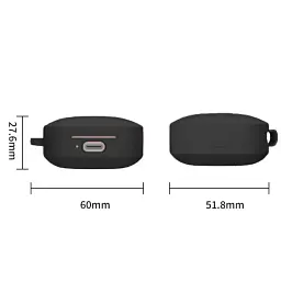 Чохол для навушників BeCover Silicon для Xiaomi Redmi Buds 6 Active Black (712012) - мініатюра 2