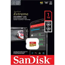 Карта пам'яті SanDisk 1 TB microSDXC Extreme UHS-I U3 V30 A2 [SDSQXAV-1T00-GN6MN] [80276] - мініатюра 6