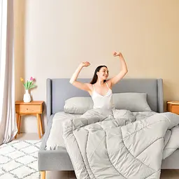 Набір постільної білизни Ideia Oasis з ковдрою, євростандарт, перламутрово-сірий (8000035248) - мініатюра 7