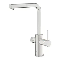 Змішувач для кухні з підключенням питної води з висувним виливом Grohe Blue Pure Minta 30601DC0 Нержавіюча сталь - мініатюра 2