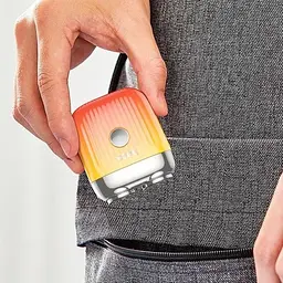 Портативна чоловіча роторна електробритва 3Вт Hoco Portable mini shaver DI30 IPX6 Помаранчева - мініатюра 9